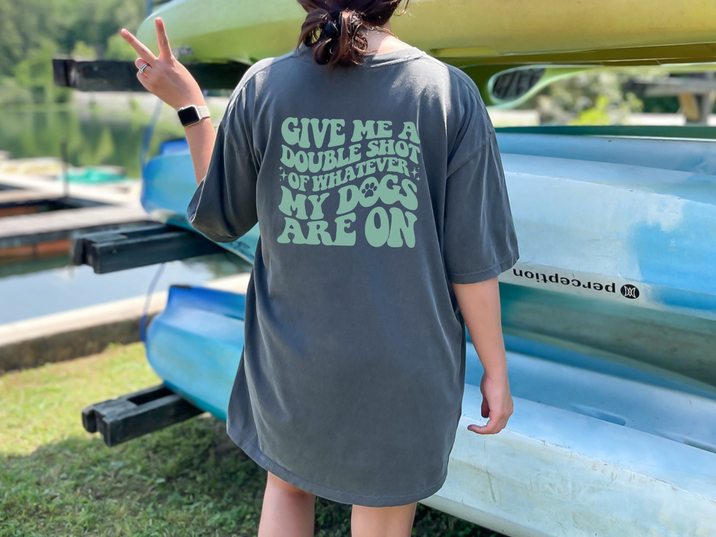 Give me a double shot... Printed T-shirt