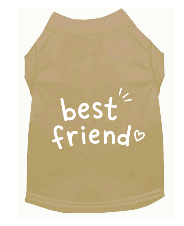 Best Friend Dog Tee - Tan