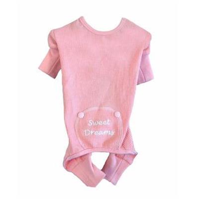Sweet Dreams Thermal Dog Pajamas, Pink