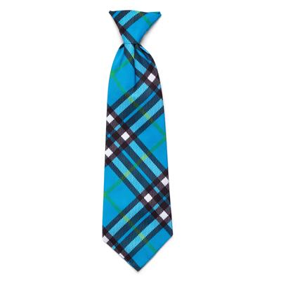 Bias Plaid Blue Neck Tie