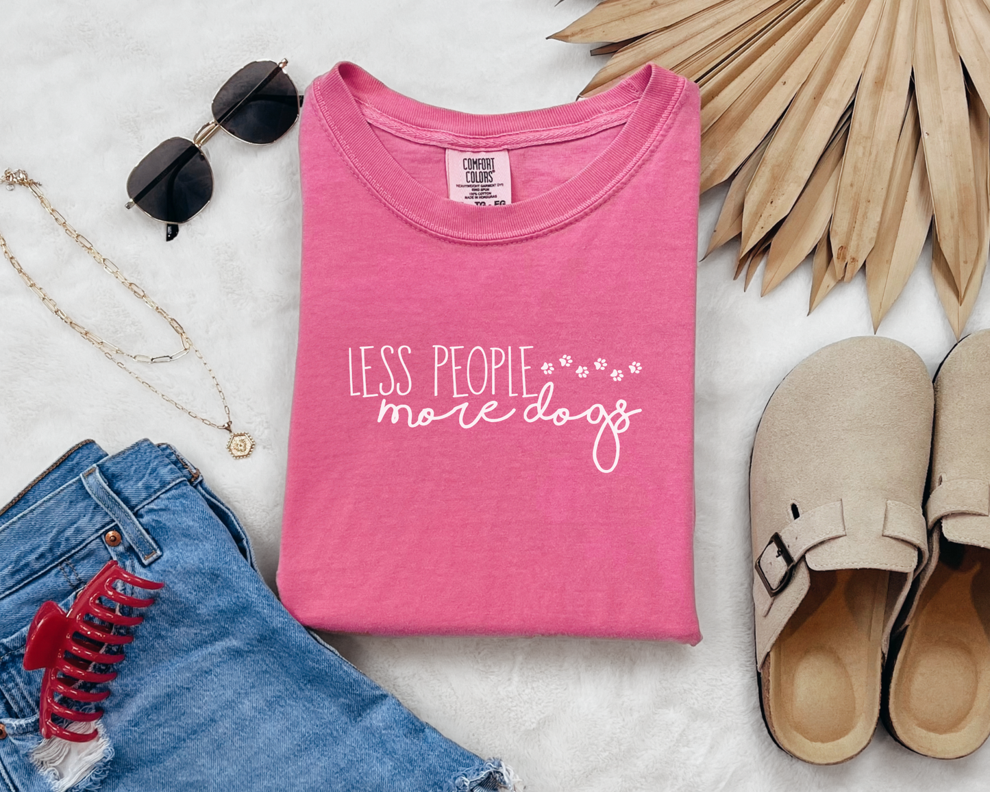 Less People More Dogs T-Shirt, Crunchberry