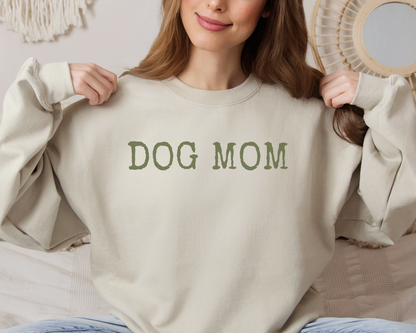 Dog Mom Sweatshirt, Sand