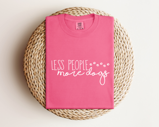 Less People More Dogs T-Shirt, Crunchberry