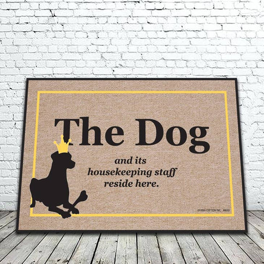 The Dog and its Housekeeping Staff doormat