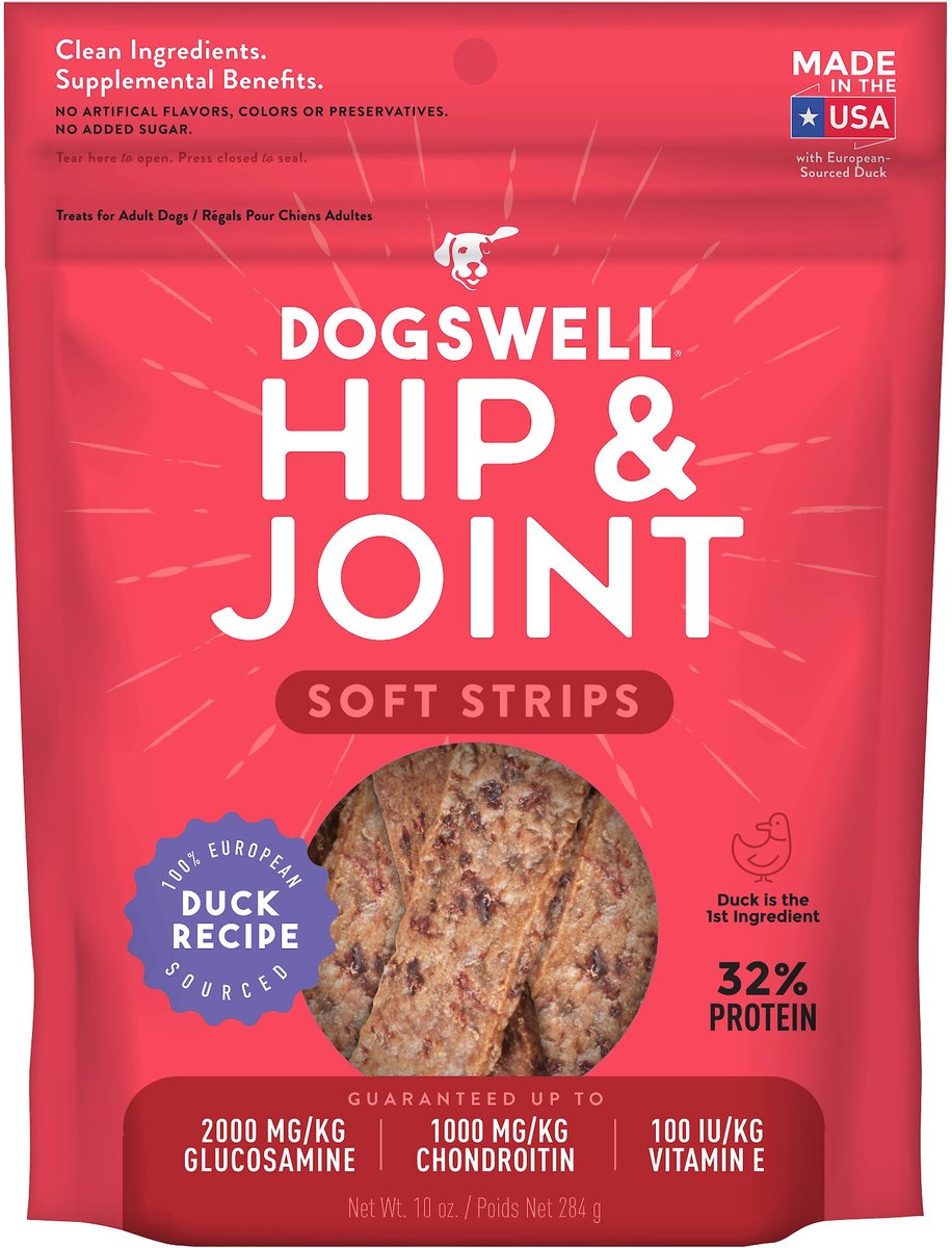 Dogswell Hip & Joint Soft Strips Duck Recipe 10oz