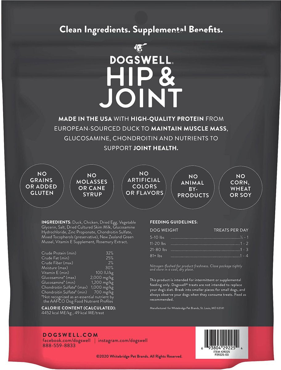 Dogswell Hip & Joint Soft Strips Duck Recipe 10oz