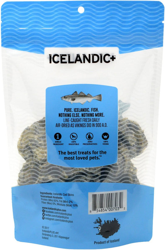 Icelandic+ Cod Skin Rolls Fish Dog Treat 3oz