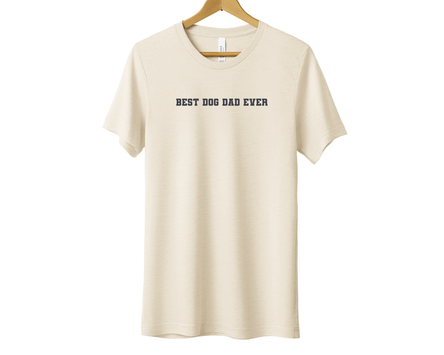Best Dog Dad Ever T-shirt, Natural
