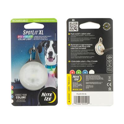 SpotLit XL Rechargeable Collar Light - Disc-O Select by Nite Ize