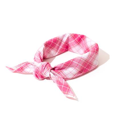 Madras Plaid Pink Bandana