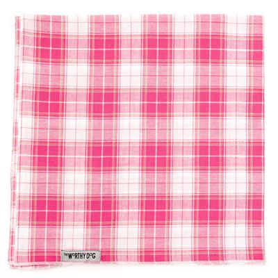 Madras Plaid Pink Bandana