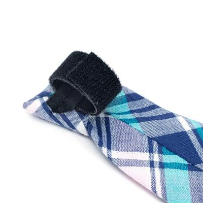 Madras Plaid Navy/Turquoise Neck Tie