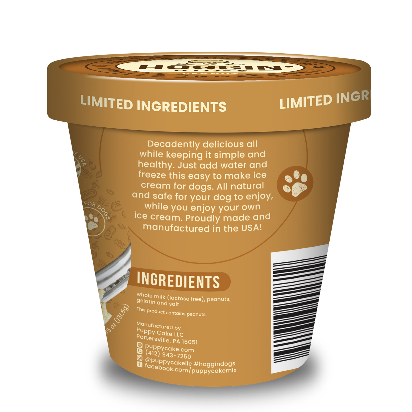 Hoggin' Dogs Ice Cream Mix - Peanut, Pint Size, 4.65 oz