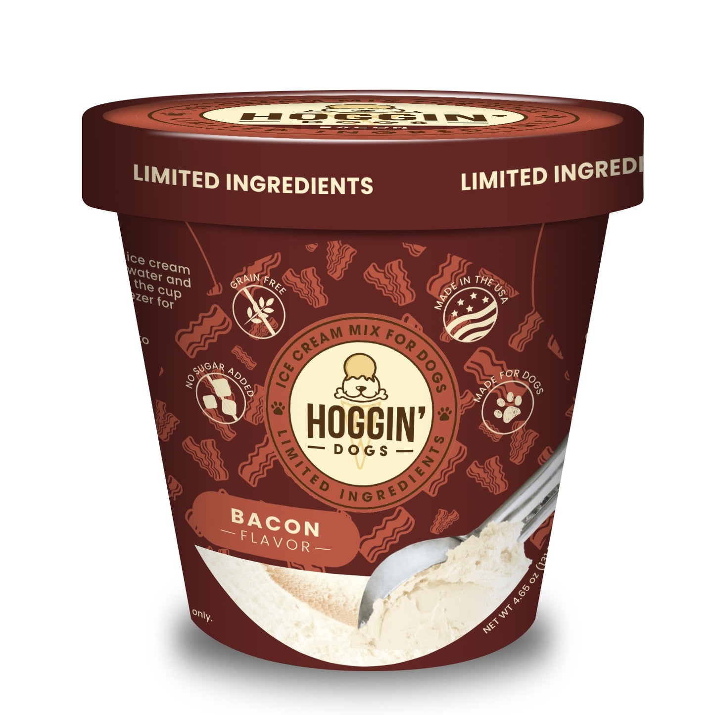Hoggin' Dogs Ice Cream Mix - Bacon, Pint Size, 4.65 oz