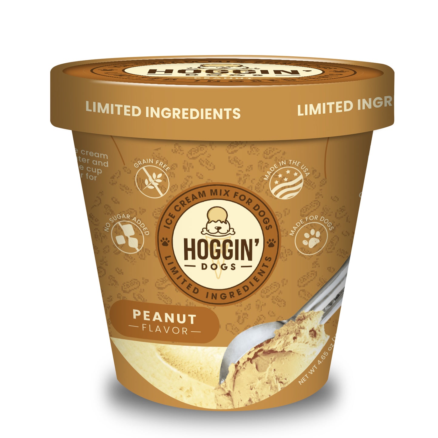 Hoggin' Dogs Ice Cream Mix - Peanut, Pint Size, 4.65 oz