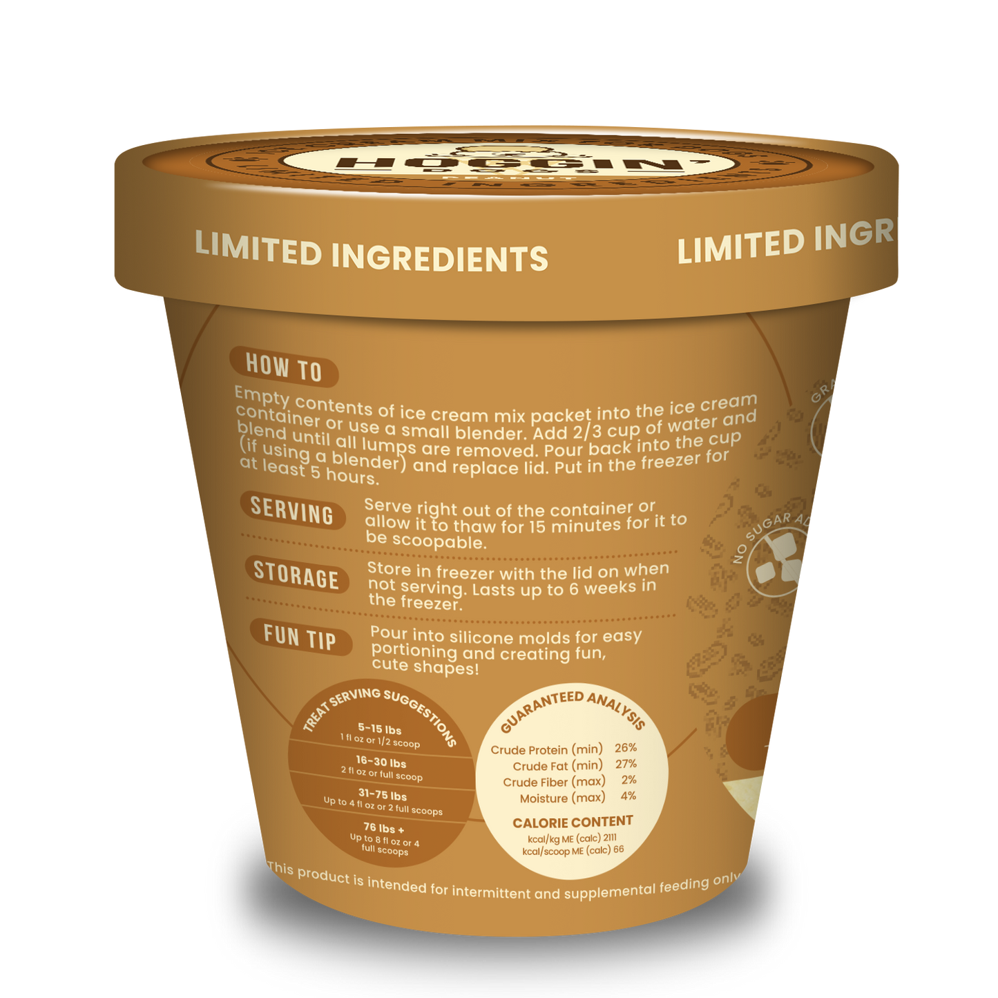 Hoggin' Dogs Ice Cream Mix - Peanut, Pint Size, 4.65 oz