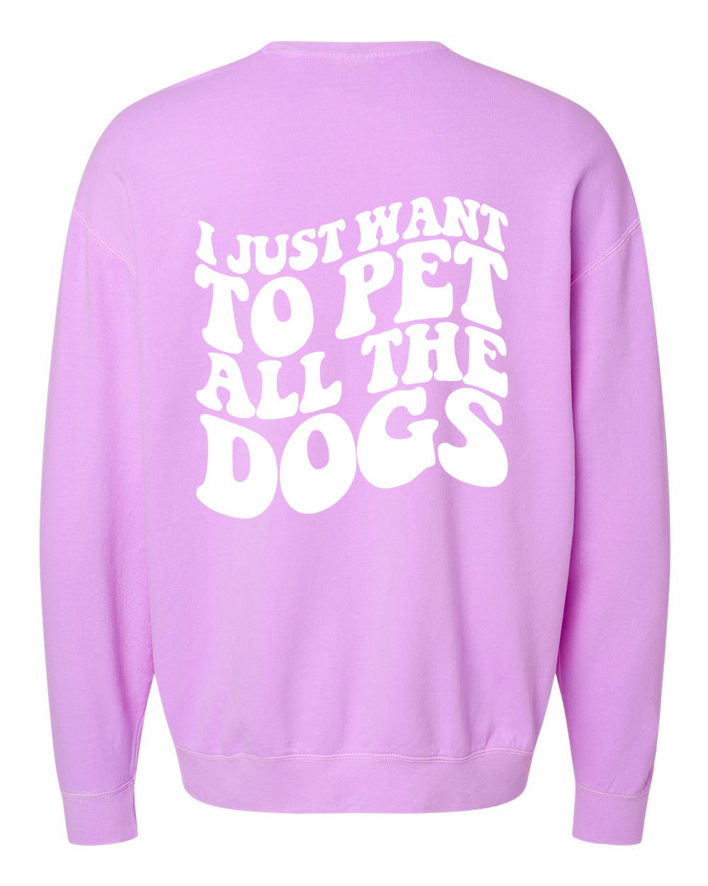 I Just Want To Pet All The Dogs Sweatshirt, Neon Violet