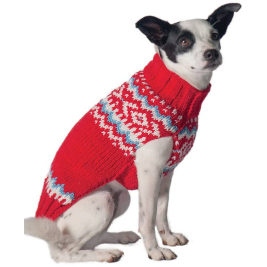 Red Nordic Dog Sweater