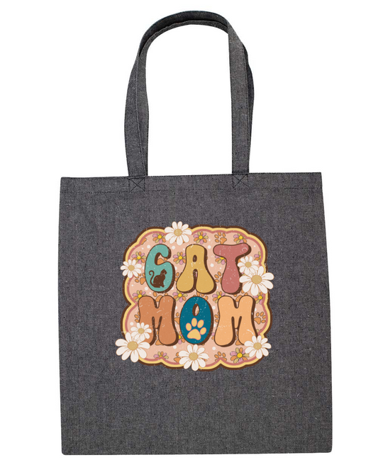 Recycled Tote - Cat Mom