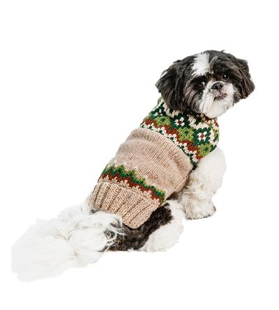 Ragg Wool Fairisle Wool Dog Sweater