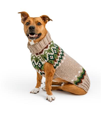 Ragg Wool Fairisle Wool Dog Sweater