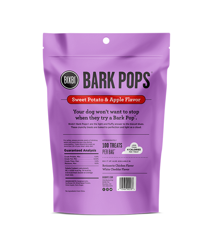 [Clearance 20%] Bixbi Bark Pops - Sweet Potato & Apple 4oz