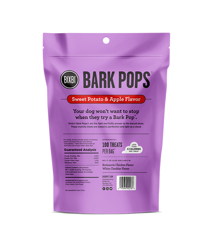 Bixbi Bark Pops - Sweet Potato & Apple 4oz