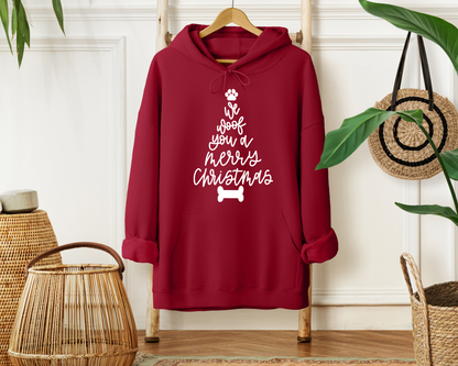 Merry Woofmas Hoodie, Cardinal Red