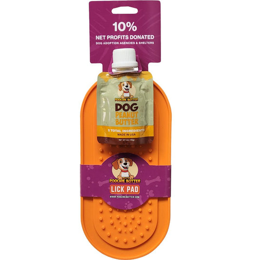 Peanut Butter 2oz Squeeze Pack + Lick Pad