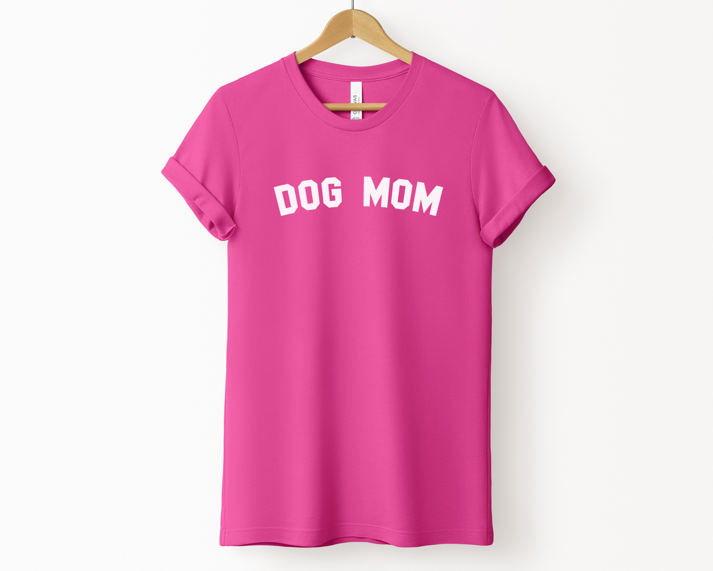 Dog Mom Crewneck T-shirt, Berry