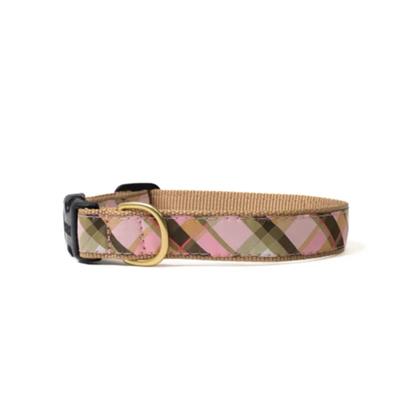 Pink Plaid Dog Collar