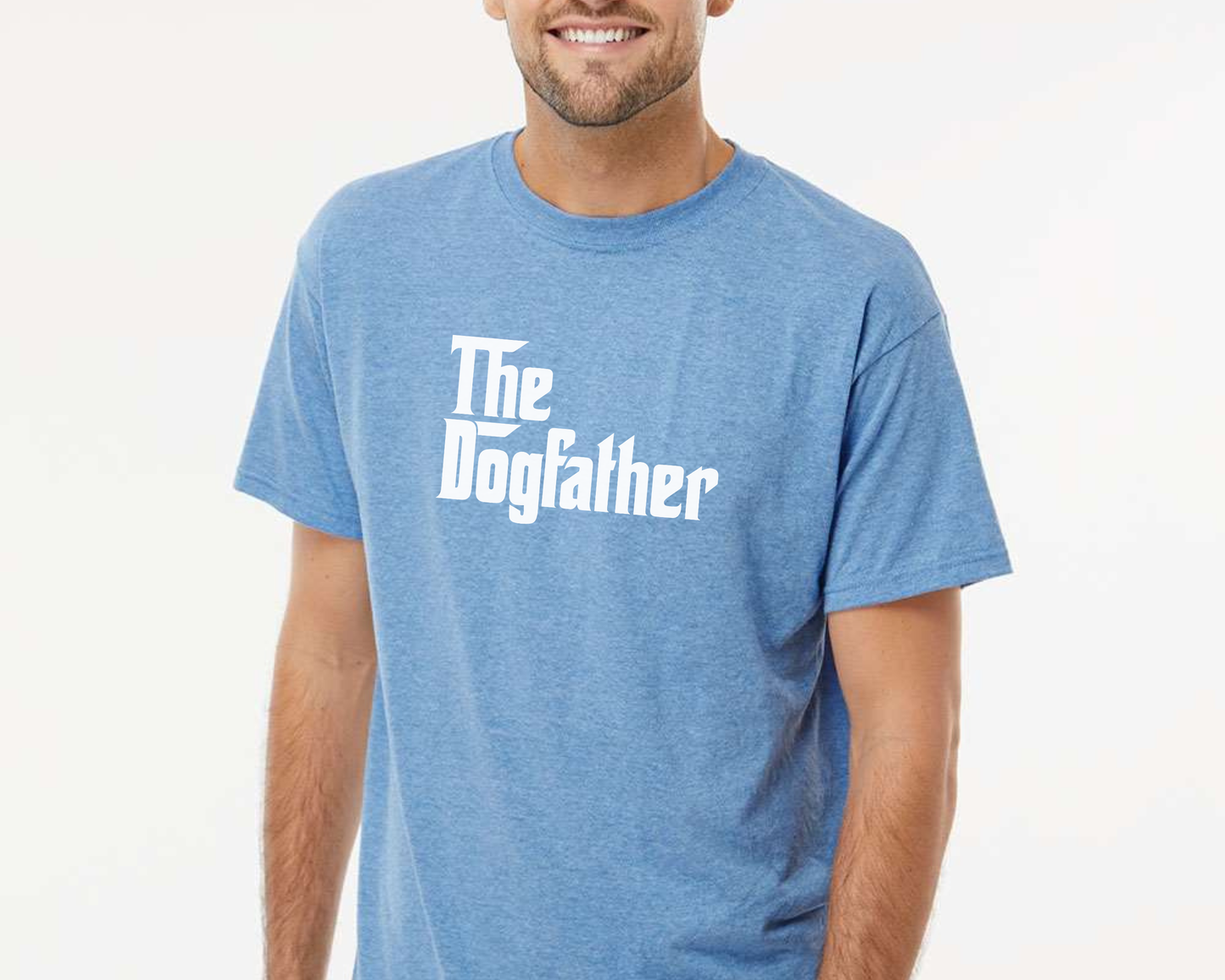 The DogFather Tee | Light Blue Heather