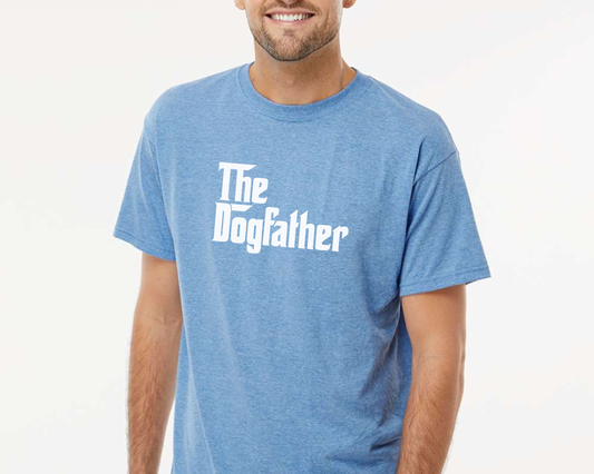 The DogFather Tee | Light Blue Heather