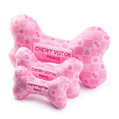 Pink Checker Chewy Vuiton Bones