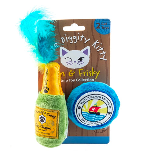 Kitty Clicquot (Bottle & Caviar) Catnip Toys