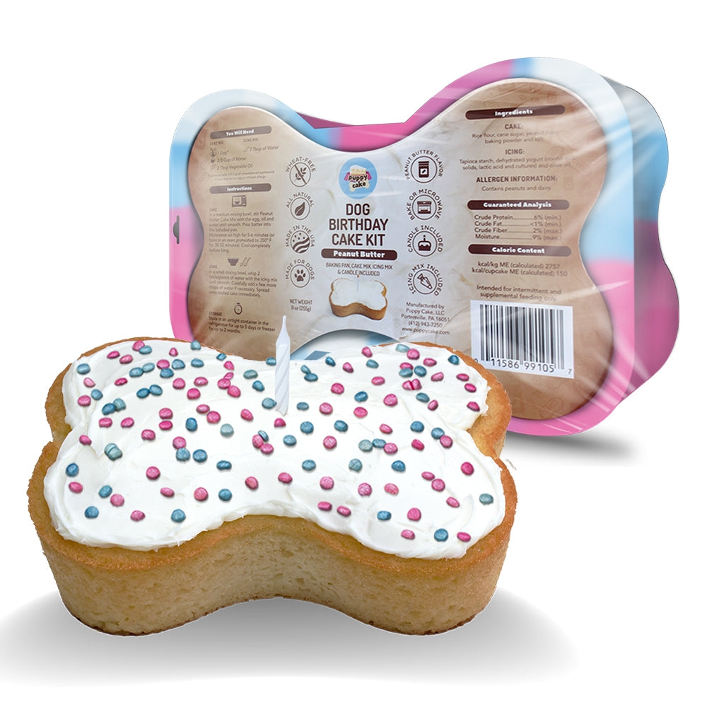 Dog Birthday Cake Kit - Birthday Cake Flavor with Pupfetti Sprinkles