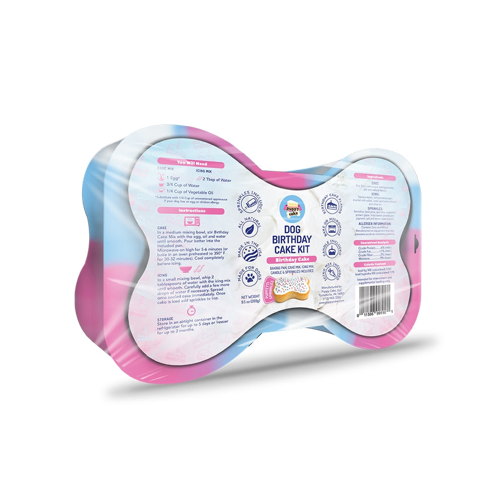 Dog Birthday Cake Kit - Birthday Cake Flavor with Pupfetti Sprinkles