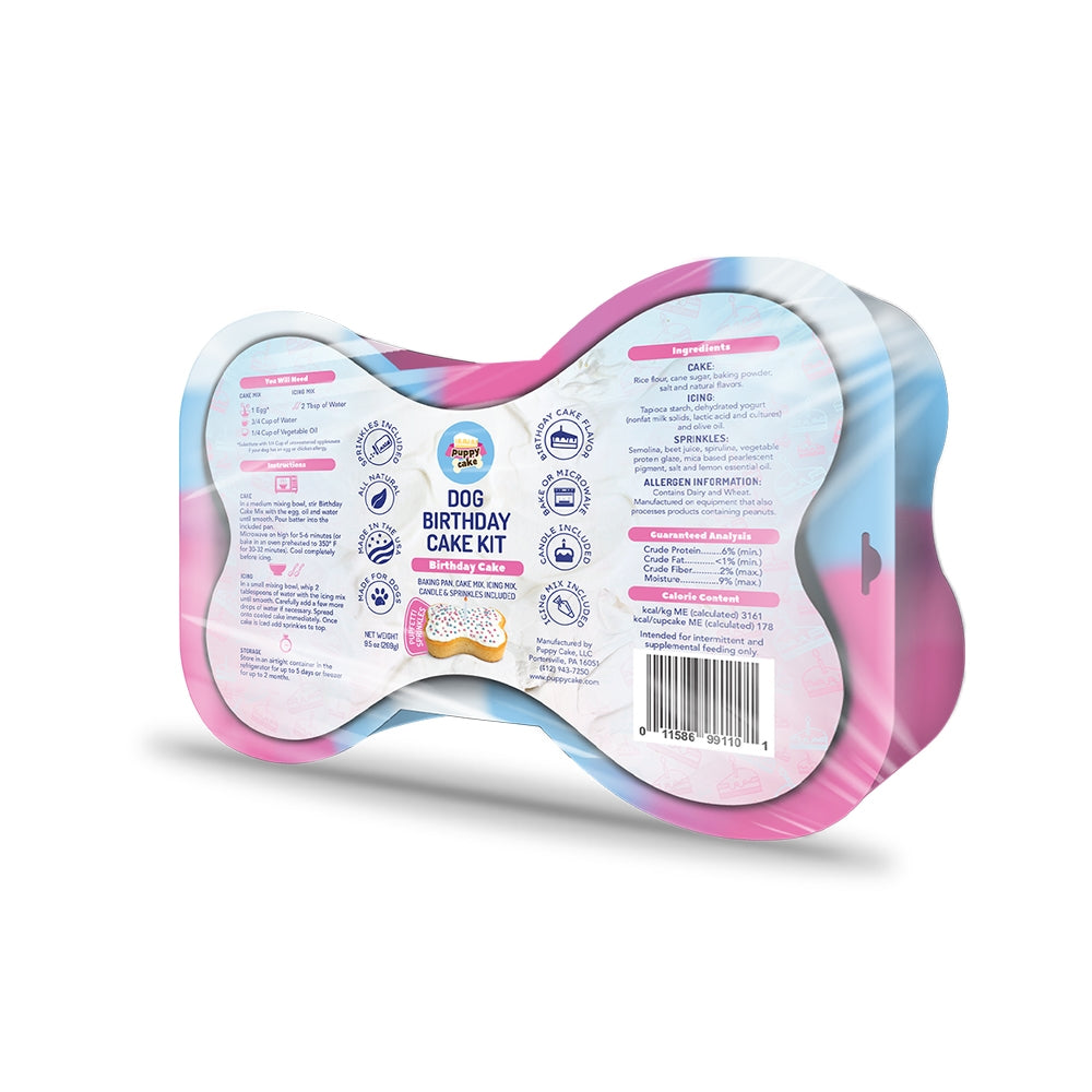Dog Birthday Cake Kit - Birthday Cake Flavor with Pupfetti Sprinkles