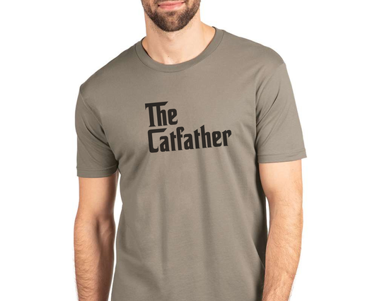 The CatFather Tee | Warm Grey