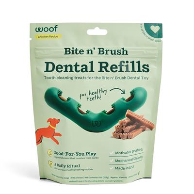 Woof Pet Bite n' Brush Dental Refills