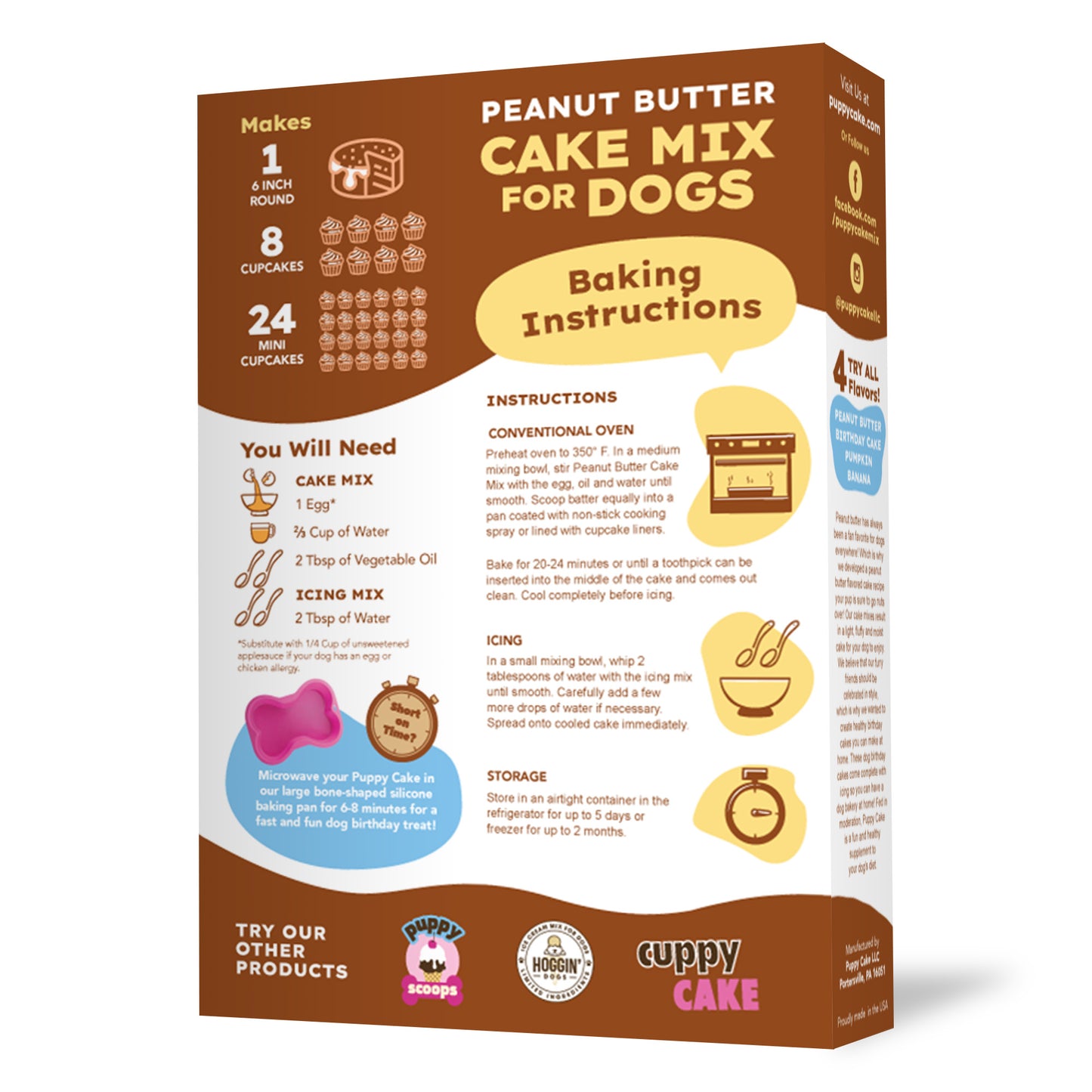 Puppy Cake Mix - Peanut Butter (wheat-free)