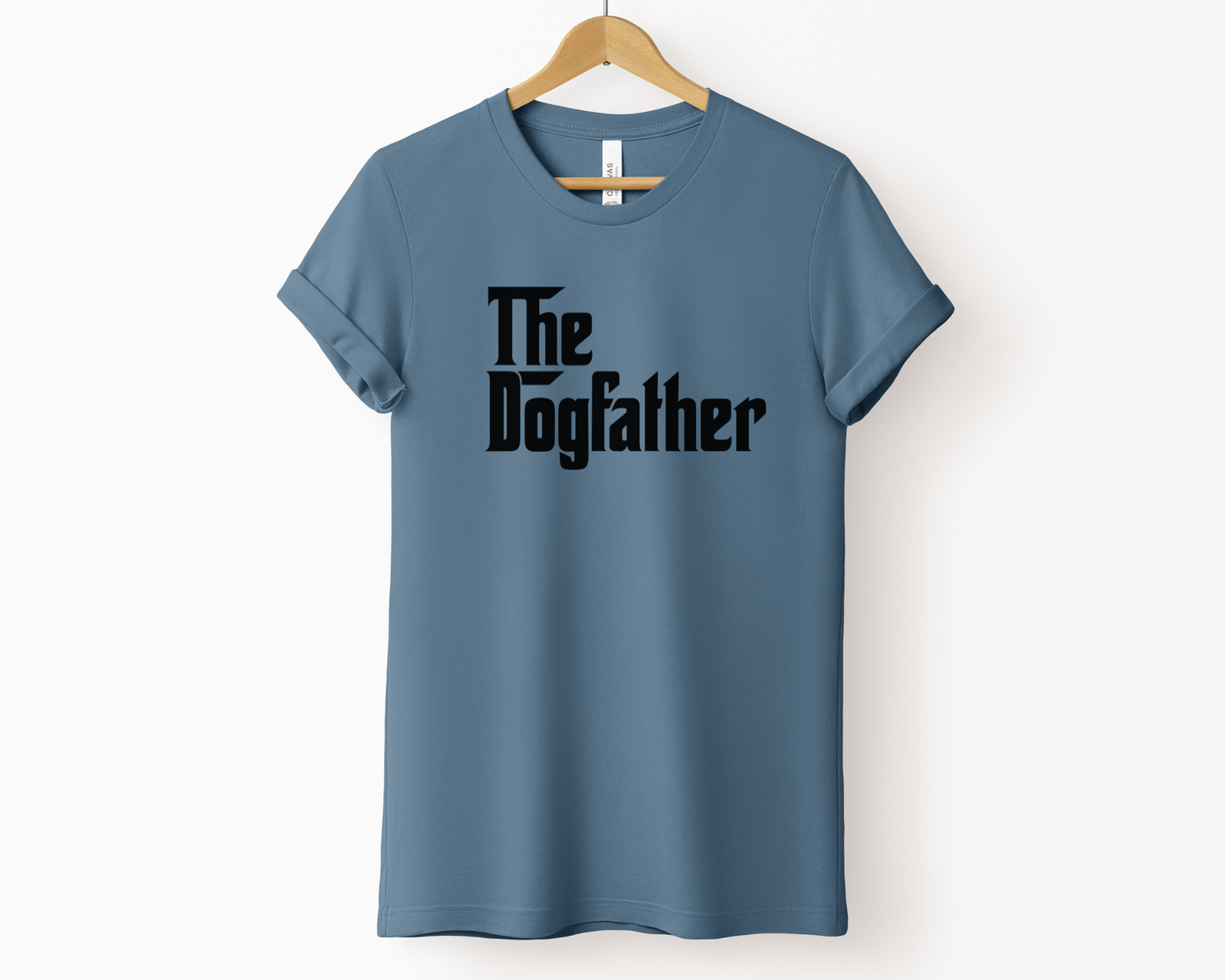 The DogFather Crewneck T-shirt, Steel Blue