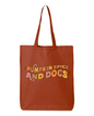 Cotton Tote - Pumpkin Spice And Dogs, Texas Orange