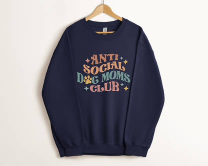 Anti Social Dog Moms Club Sweatshirt, Navy