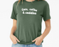 Cats, Coffee & Cuddles Crewneck T-shirt