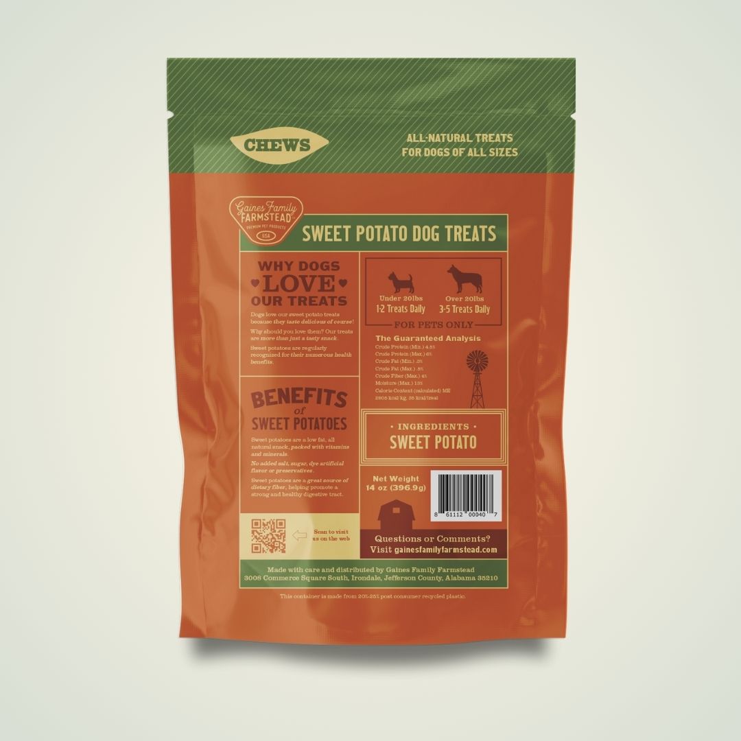 Gaines Family Farmstead | Sweet Potato Chews 8oz