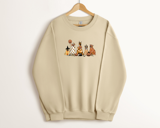 Halloween Ghost Dog Sweatshirt, Sand