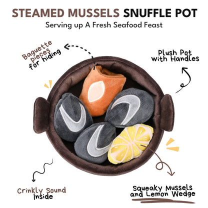 Steamed Mussels Set Hide & Seek Dog Toy