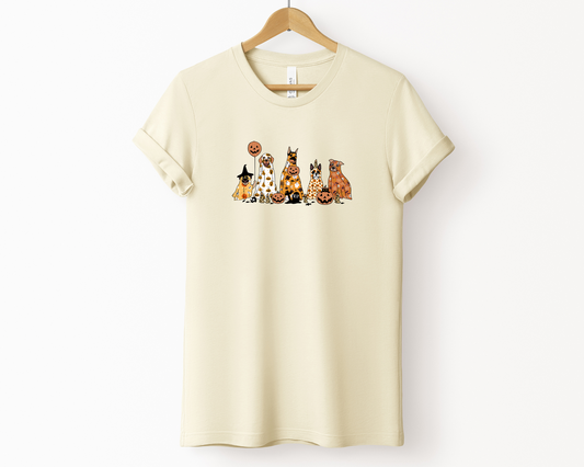 Halloween Ghost Dog T-shirt, Natural