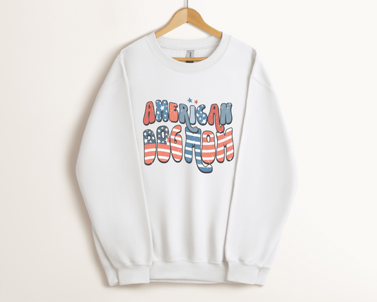 [20% OFF] American Dog Mom Sweatshirt, White